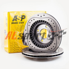 Диск тормозной передний LADA 2112 R14 ASP ком.2 шт) перфорация, проточка