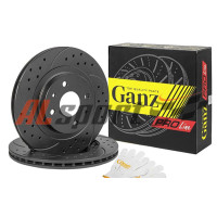 Диск тормозной передний LADA 2112 R14 GANZ S-Line с покрытием (ком.2 шт) вентили