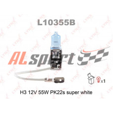 Лампа H 3 12V 55W LYNXauto SUPER WHITE 1 шт. картон